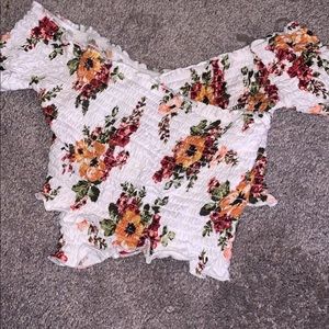 Off the shoulder crop top